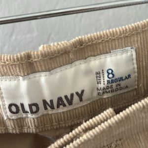 🔥Old navy corduroy Tan Light Brown Pants size 8 regular New